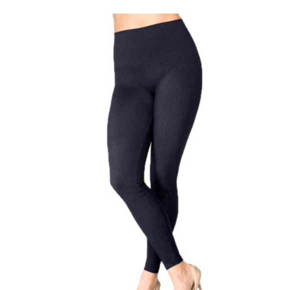 NWT Love Your Assets by SPANX Seamless Leggings Dark Denim Wash Sz Small - Picture 3 of 9